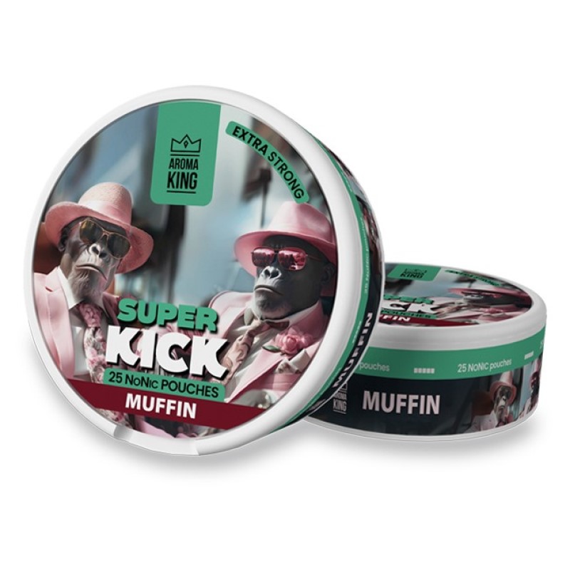 AK SUPER KICK Muffin Non Nicotine Pouches Extra Strong