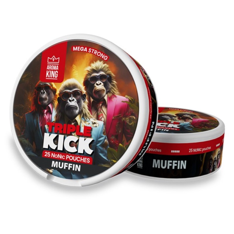 AK TRIPLE KICK Muffin Non Nicotine Pouches Mega Strong