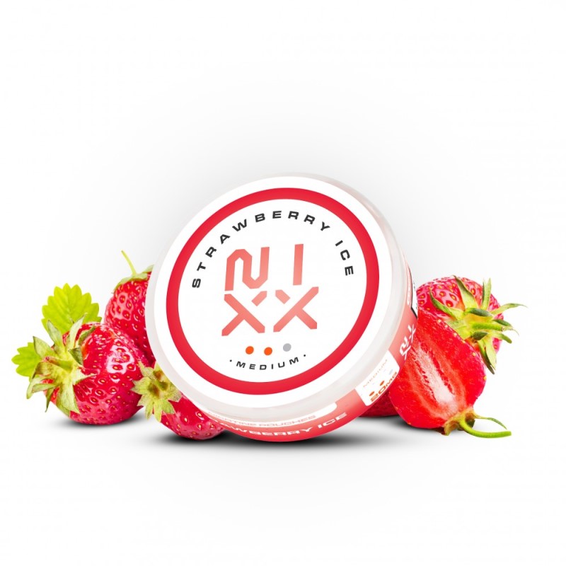 NIXX Nicotine Pouch Slim Strawberry Ice 20mg/gr 24pcs
