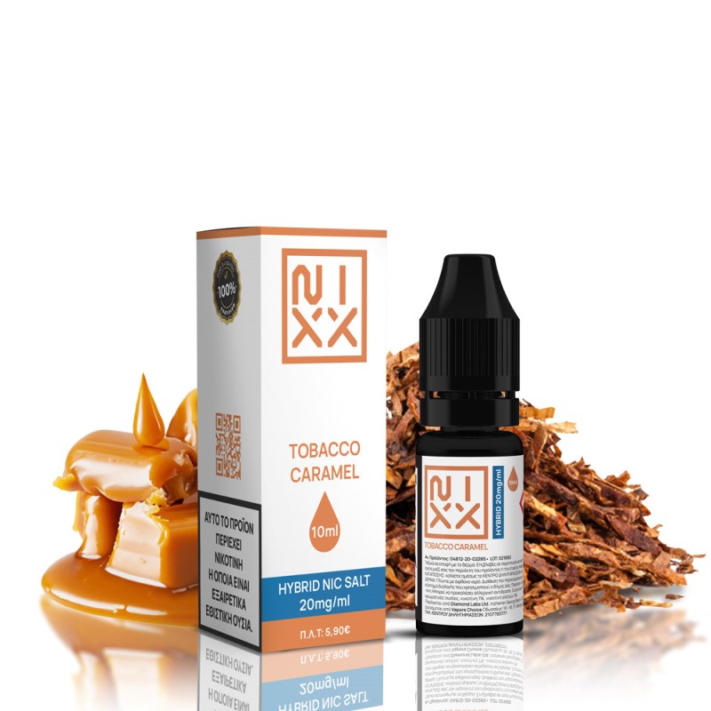 NIXX Tobacco Caramel Salt E-Liquid 10ml 20mg