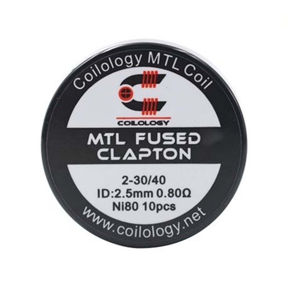 Coilology MTL Fused Clapton Coil - Ni80 - 0.6ohm - 2.5mm Core - 2*30+40 GA - 10pcs