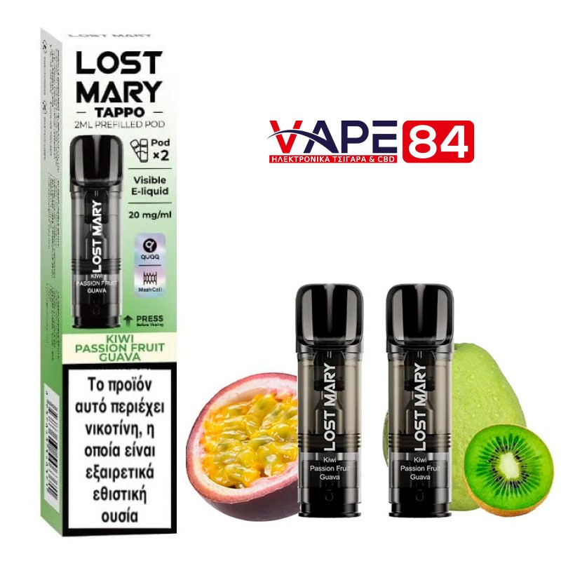 Lost Mary TAPPO Prefilled Pods Kiwi Passion Guava 2ml 20mg (2τμχ)