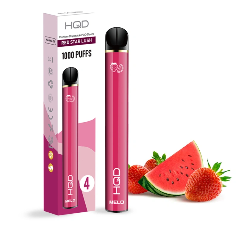 HQD Melo 1000 Red Star Lush (Φράουλα - Καρπούζι) 0mg 4.3ml