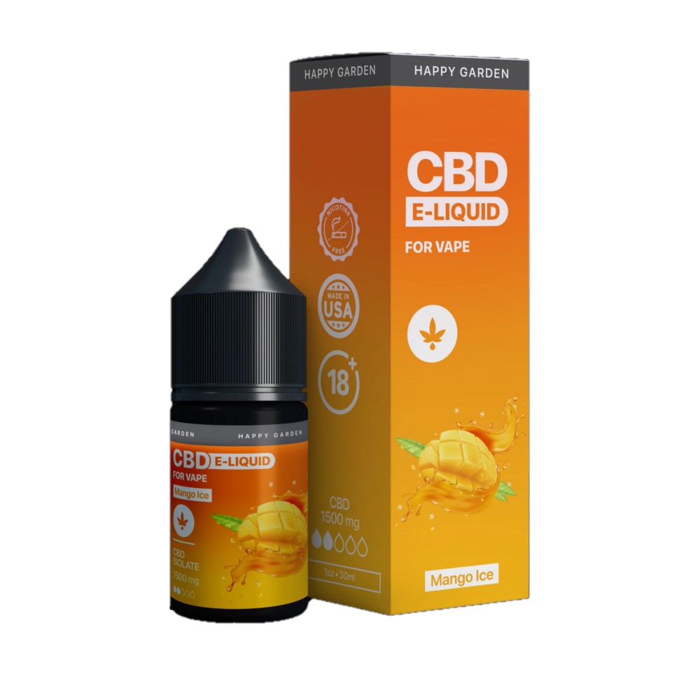 Happy Garden CBD Liquid for Vape Mango Ice 1500mg