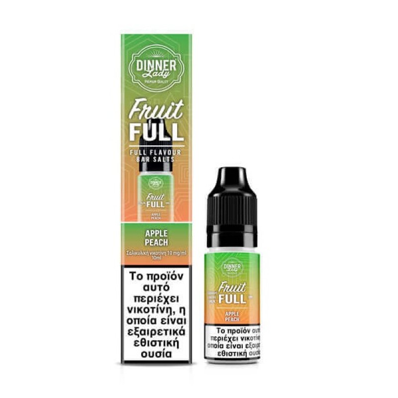 Dinner Lady Fruit Full Bar Salts Apple Peach 10ml