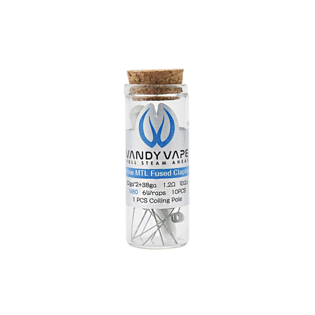 Vandy Vape Superfine MTL Fused Clapton Prebuilt Coil -  Ni80 - 1.2ohm - 2.6mm Core - 2*32+38 GA - 10pcs