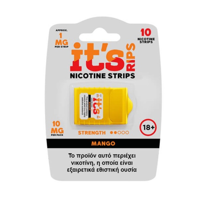 IT`S RIPS Mango Nicotine Strips 1mg (10τμχ)