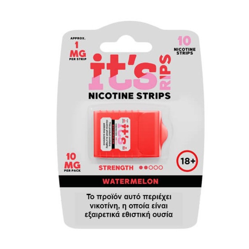 IT`S RIPS Watermelon Nicotine Strips 1mg (10τμχ)