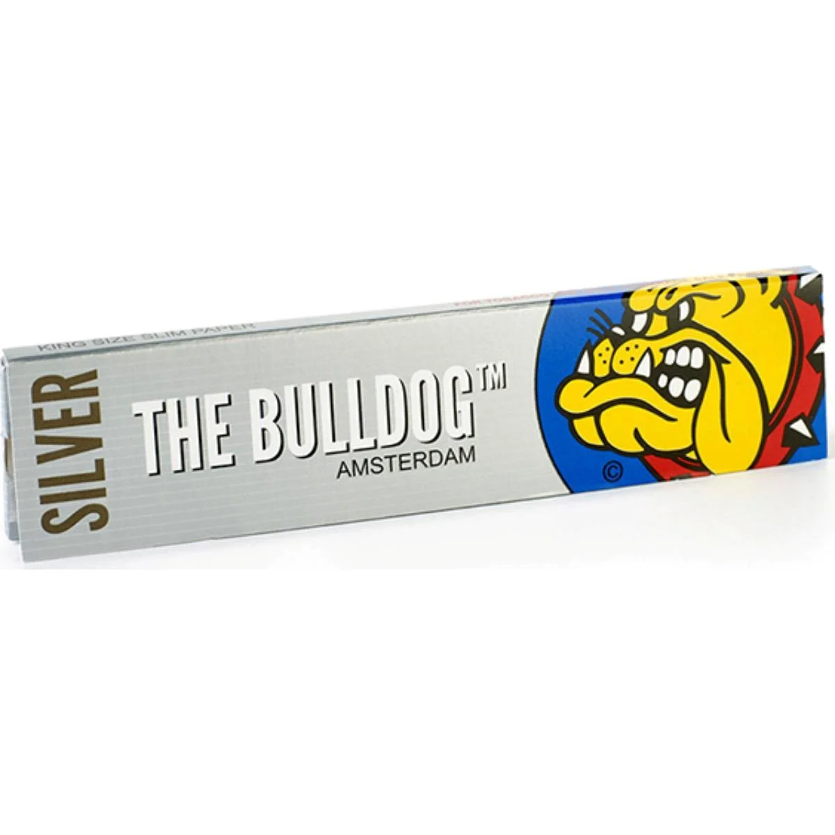 The Bulldog Amsterdam Χαρτάκια Στριφτού Τσιγάρου Silver Slim King Size 33 φύλλα