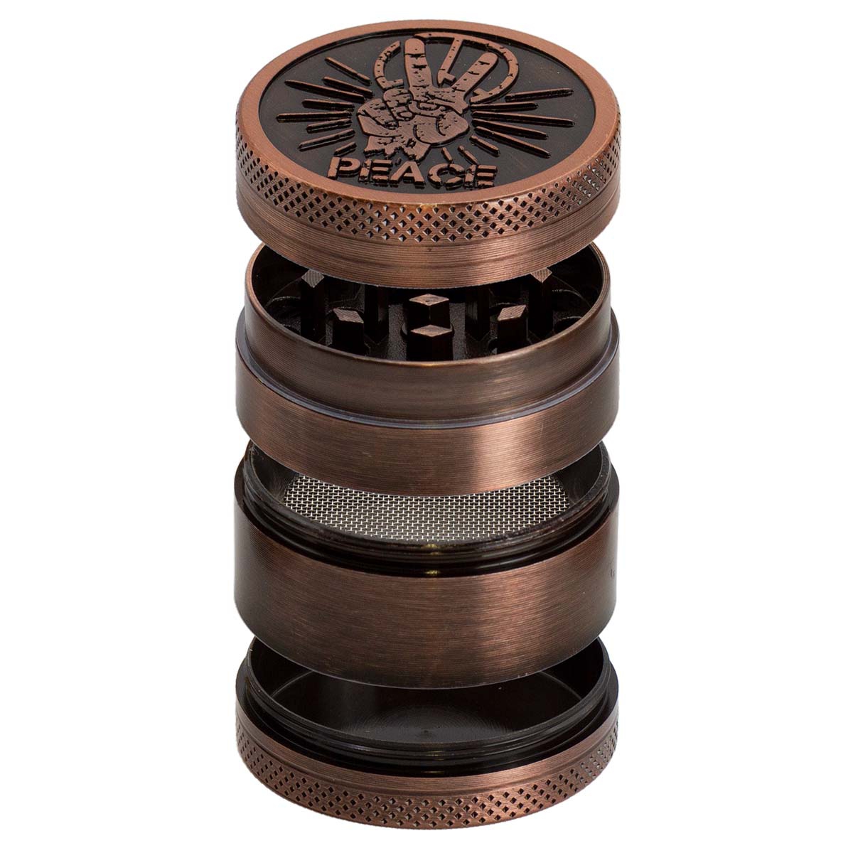 Τρίφτης καπνού The Bulldog Amsterdam Grinder Μεταλλικό Μπρονζέ 50mm - 4 Parts