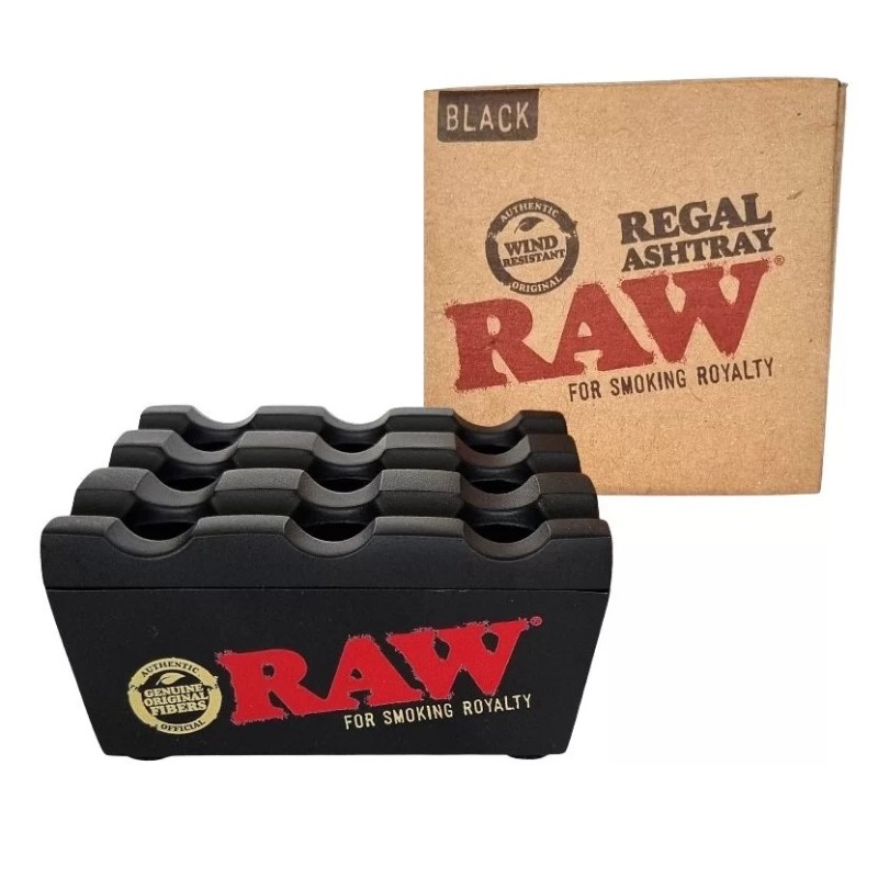 RAW Regal Windproof Metal Ashtray Black
