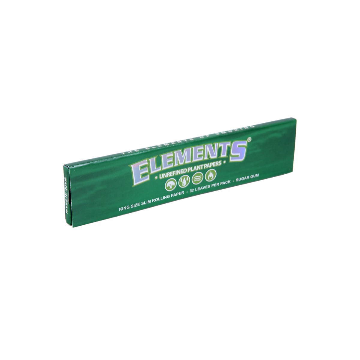 Elements Green King Size Slim Rolling Paper 32pcs