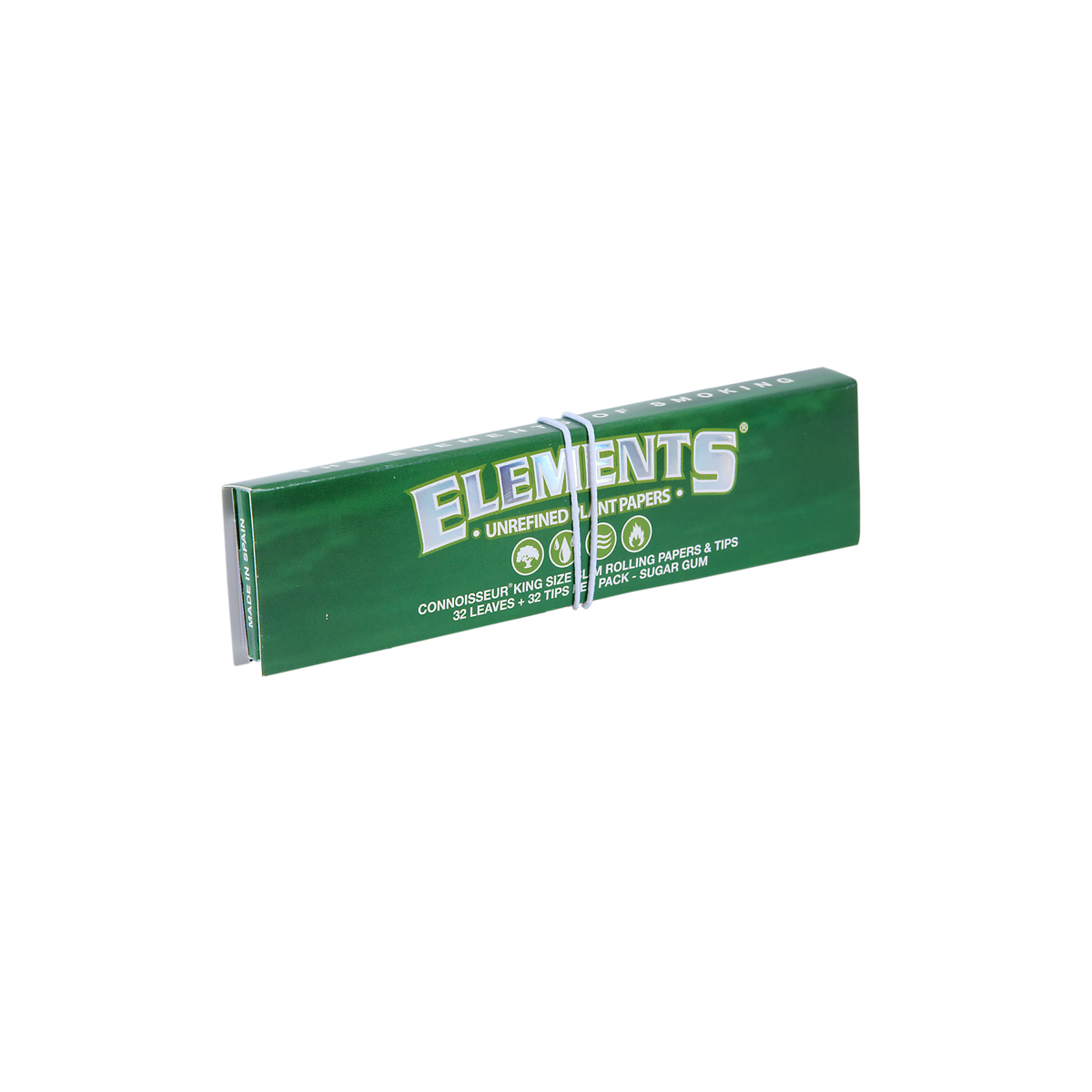 Elements Green Pack Slim Rolling Papers + Tips 32pcs