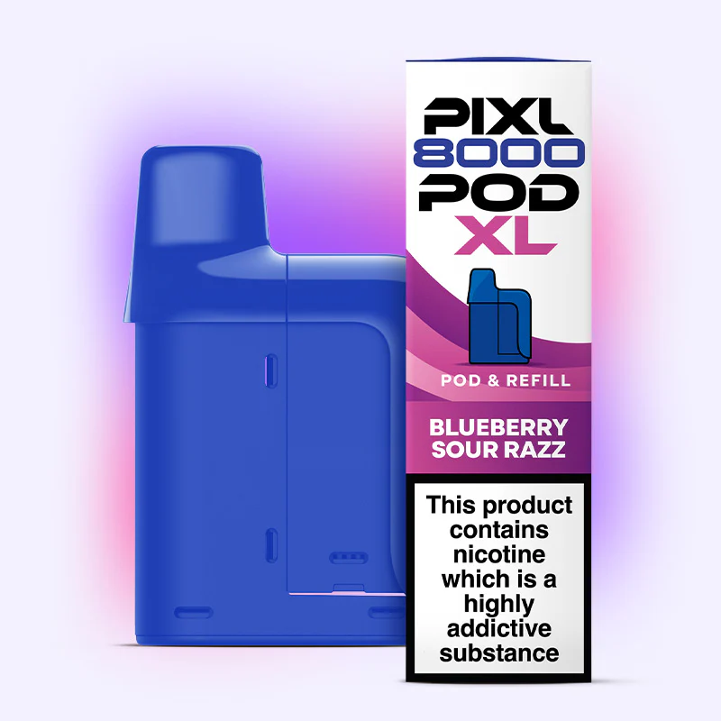 PIXL 8000 POD XL Blueberry Sour Razz 20mg 2+10ml