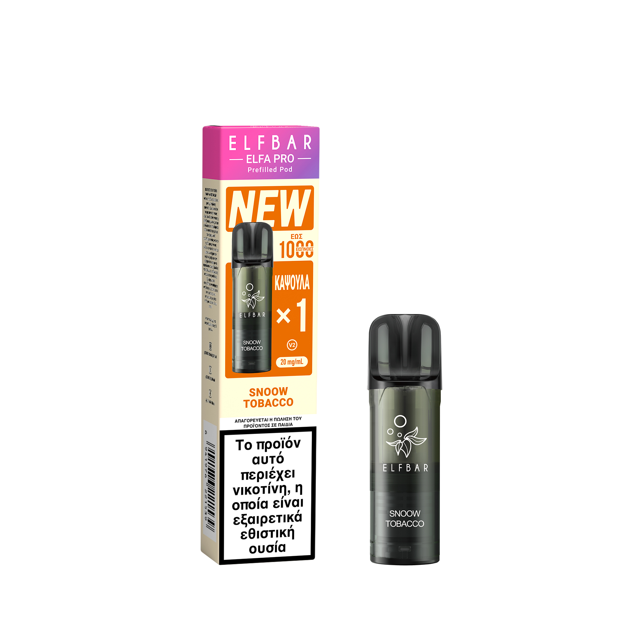 ELFBAR ELFA PRO V2 Prefilled Pod Snoow Tobacco 2ml 20mg (1τμχ)