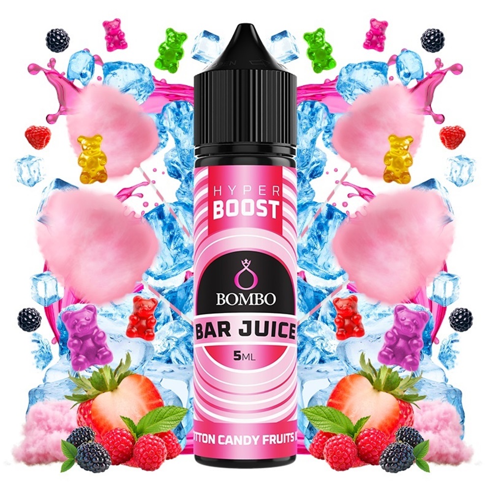 Bombo Bar Juice Hyper Boost Cotton Candy Fruits Ice 5ml/60ml