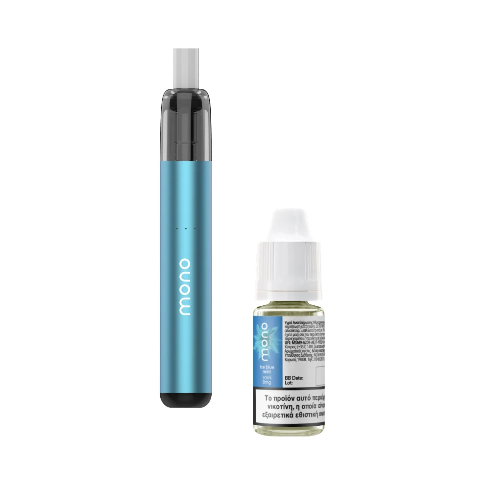 Nobacco Mono Kit 800mAh 2ml Aqua Blue + Ice Blue Mint 8mg 10ml