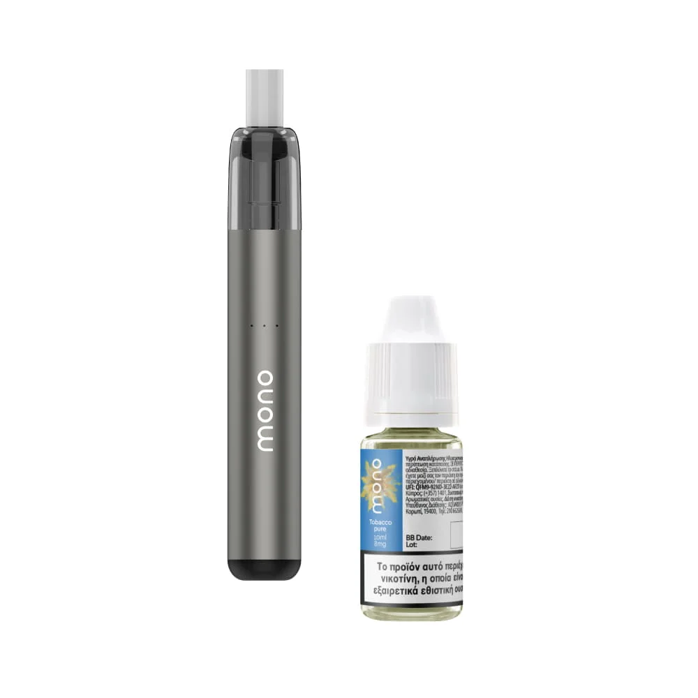 Nobacco Mono Kit 800mAh 2ml Gunmetal Grey + Tobacco Pure 8mg 10ml