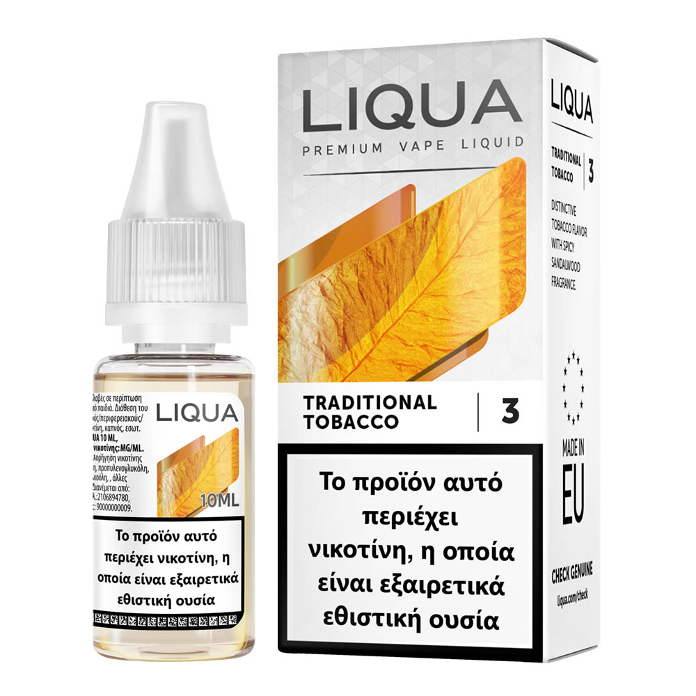 Liqua Traditional Tobacco 3mg 10ml