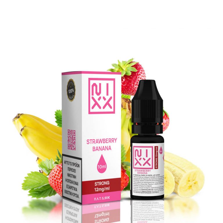 NIXX Strawberry Banana E-Liquid 10ml 12mg