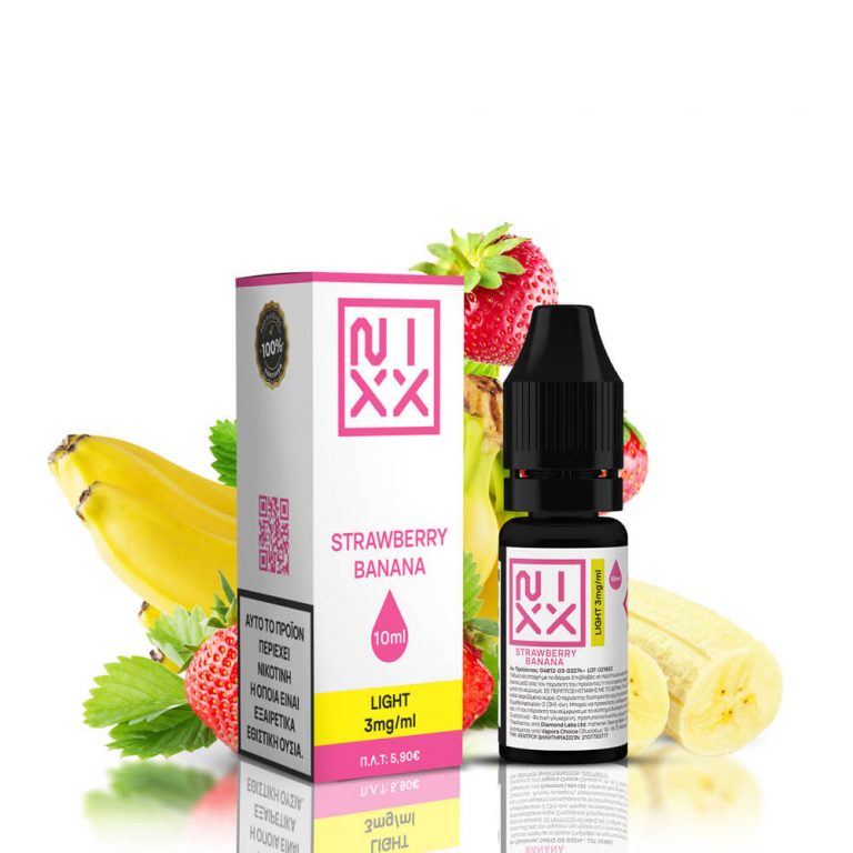 NIXX Strawberry Banana E-Liquid 10ml 3mg
