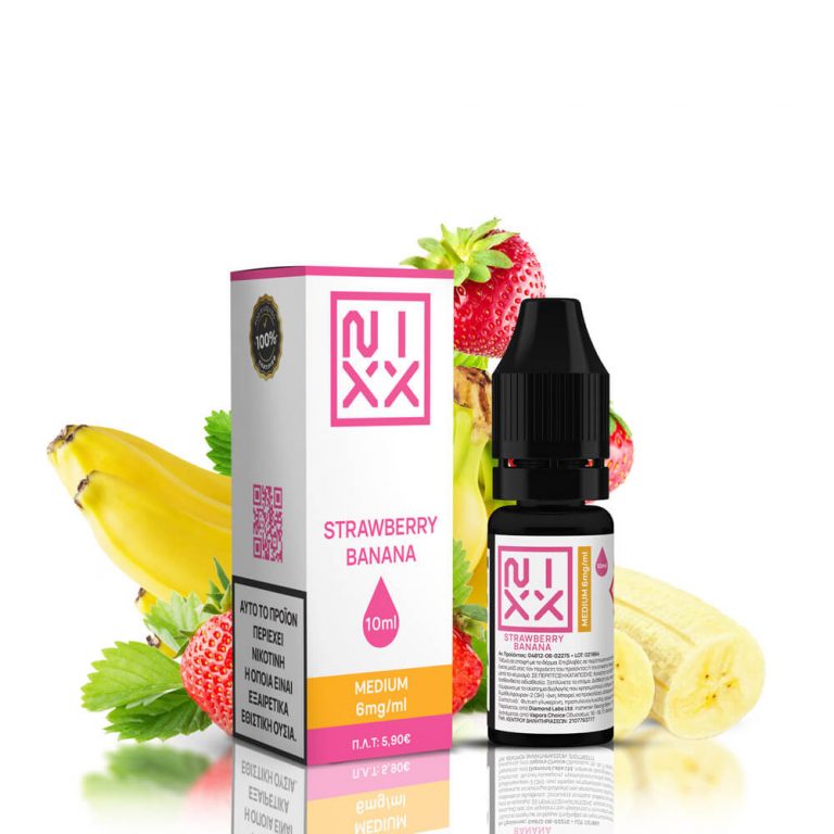 NIXX Strawberry Banana E-Liquid 10ml 6mg