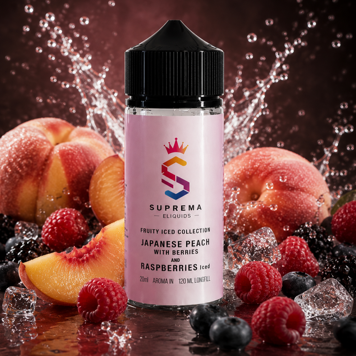 Suprema Japanese Peach Berries Raspberries Iced20ml/120ml
